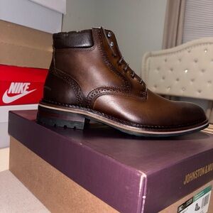 Johnston & Murphy Dark Brown Leather Boots